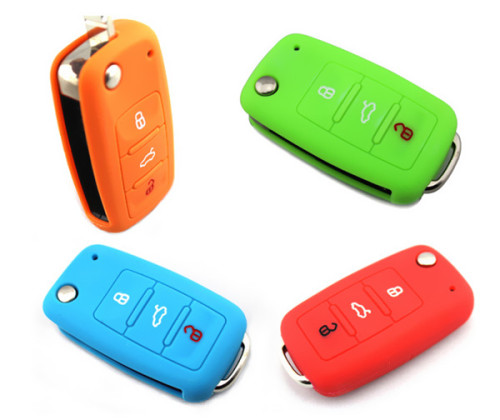 Hot Selling Promotional Gift colorful cheap Silicone Car Key Cover for Tiguan