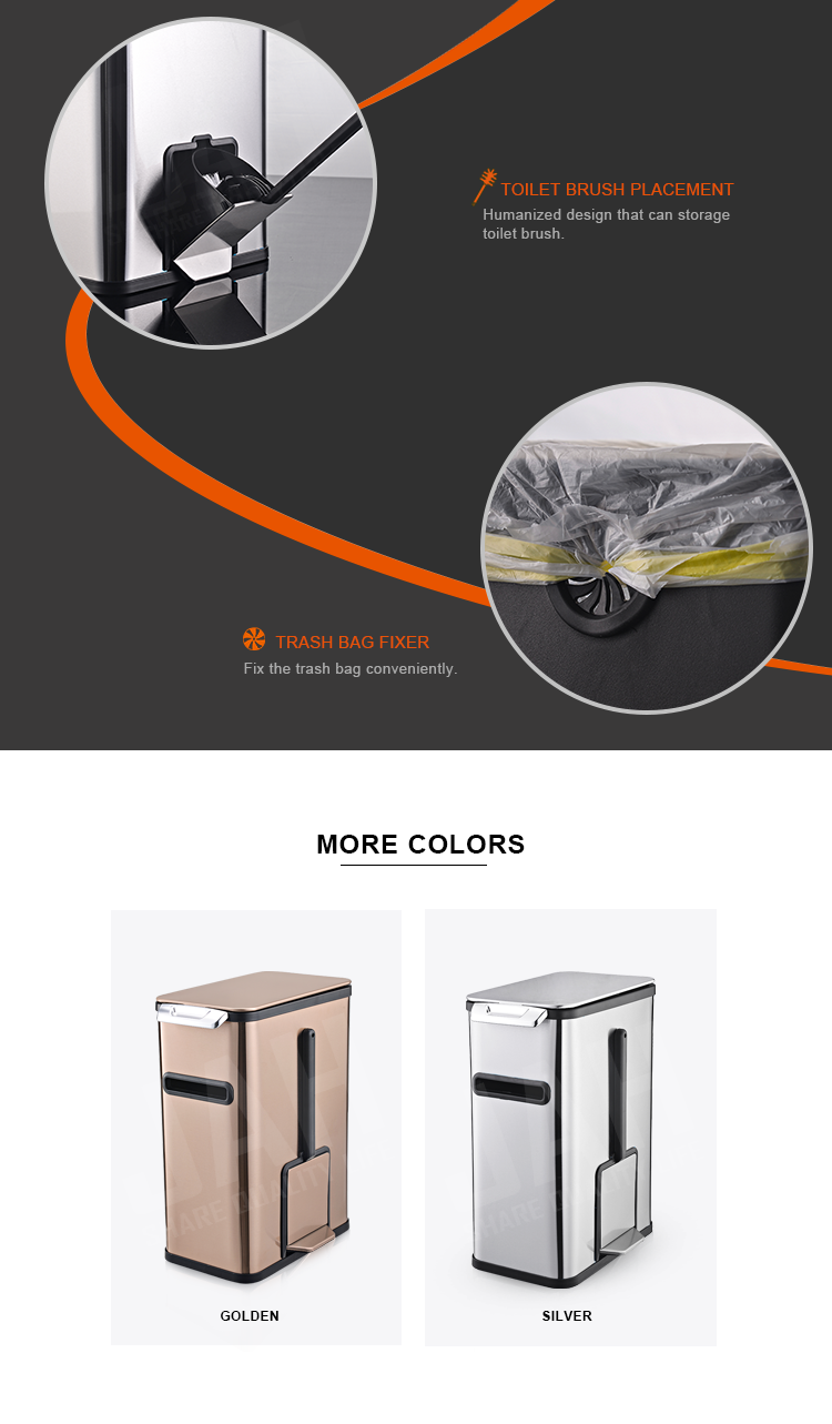 430 Stainless Steel Waste Bin