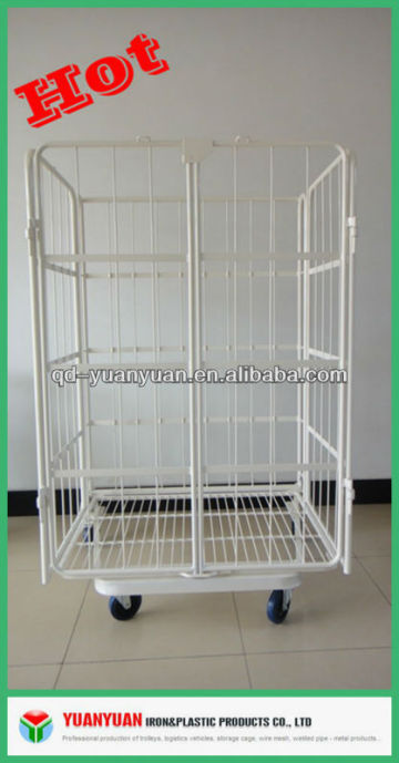 foldable wire mesh roll container