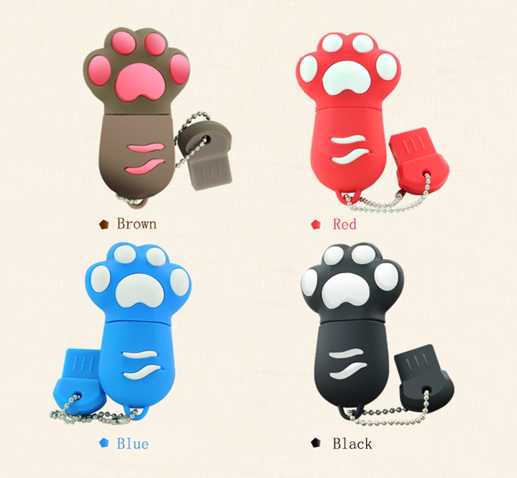 Cat-claw Silicone U Disk Cover USB Dust Case