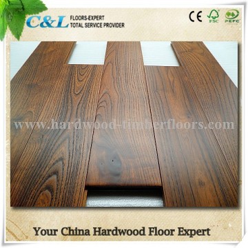 Distressed Coffee Color Chinese Teak Solid Wood Floors