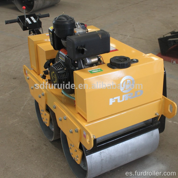 China Supply Diesel Engine Double Drum Roller Compactador Vibratorio Mano Rodillo Compactadores (FYL-S600C)