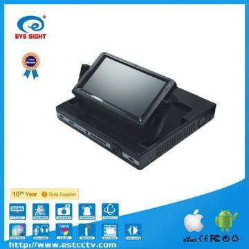 4CH Net DVR CCTV, Cheap 7inch LCD P2P DVR Surveillance