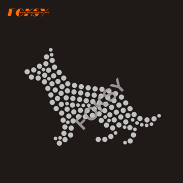 Custom Dog Hot Fix Rhinestone Motif Transfer