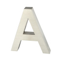 3D Brushed Stainless Steel Address Number Letter