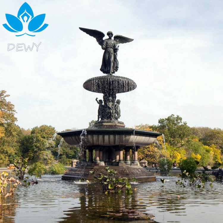 2020 hot style angel statue bronze fountain for sale dw-41