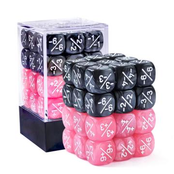 Découtres de dés positifs et négatifs Ensemble, petits dés à fidélisation en dés qui est compatible avec MTG, CCG, jeux de cartes 16 mm et 12 mm pour le choix