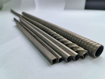 High strength titanium spiral tube