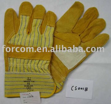 split leather glove, cow leather glove, docker glove