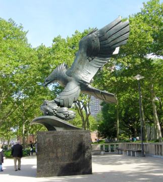 High Quality cast brass eagle sculpture