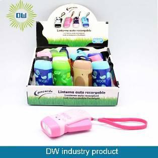 2 LED Hand Press Torch Light 2 LED Dynamo Flashlight