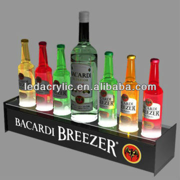 Bacardi Breezer lighted acrylic wine bottle display