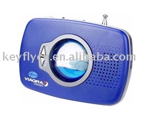 FM Auto Aqua Radio with Siren and Light