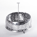 Stainless steel penuh dilipat kisi-kisi makanan steamer