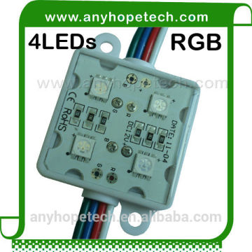 High efficient 12V SMD5050 4 leds outdoor red led module