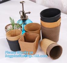 Washable Kraft paper Storage/plant bag, Custom Water Resistant Paper Bag, waterproof plant paper bag