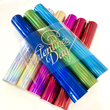 Wholesale laser foil tshirt heat transfer vinyl rolls clothing