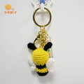 Accessoires de porte-clés en crochet belle abeille