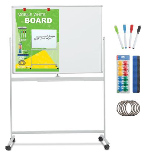 Mobile Whiteboard on Stand for Kids & Adults