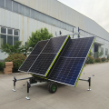 The portable solar light tower for sports field