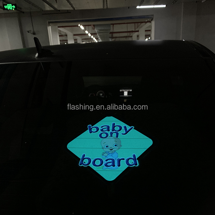 New luminous el classical car stickers displaying panel EL LED car sticker