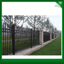 Powder coated black garrison fence