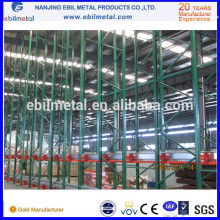 2017 shuttle travels below the pallet on the racks