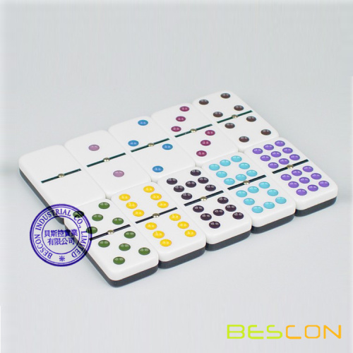 Domino Game with Colorful Dots