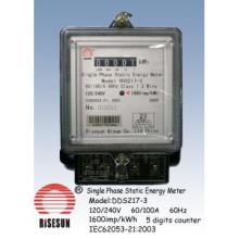 Static Energy Meter With Single Phase