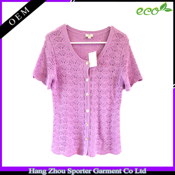 16FZLS12 linen clothes knitted women linen cardigan sweater