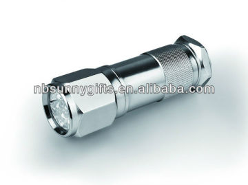 Aluminum 9 led Silver flashlight Torch/LED Flashlight