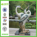 Resin rumah dan taman patung ganda harmonis Egrets (NF86036)