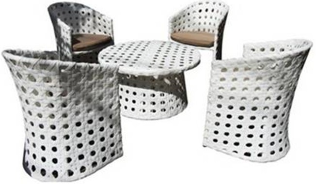 Mobilier de grădină din aluminiu Patio Mese albe