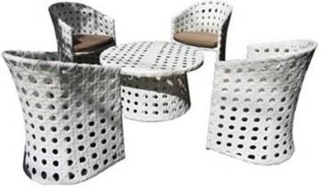 Patio Aluminium Garden Table Furniture White Tables