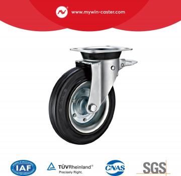 6-8inch Iron Core Back Lock Trash Bin Caster