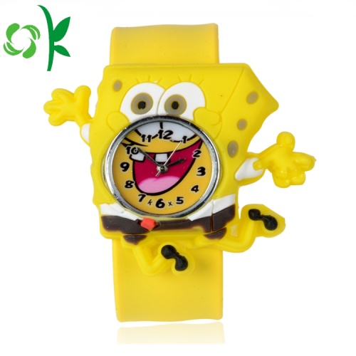 Cute Yellow silikon Slap Digital Watch Wristbands lembut