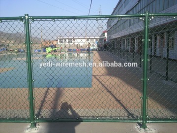 black chain link fence around pool