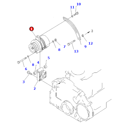 ALTERNADOR DE MOTOR KOMATSU 6D125 GENUÍNO 600-821-8360