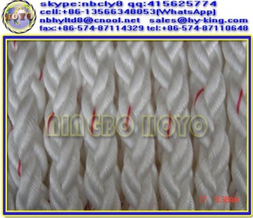 8 strands nylon rope , 52mm polyamide boat rope , nylon dock line