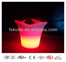 Attracting glowing plastic RGB remote control led ice buckets disposable