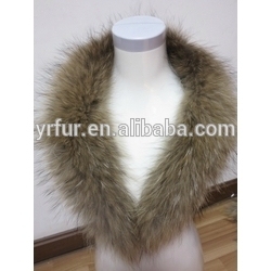 Genuine real raccoon fur collar for coats/ women down coat with fur collar