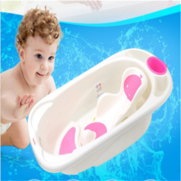Bañera de plástico para bebés con cama de baño L