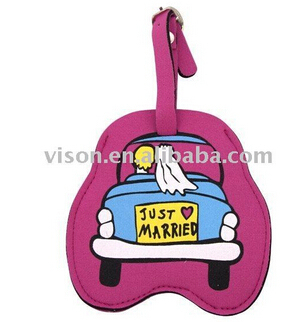 Fancy Car Shaped PU Luggage Tag Suitcase Tag for Kids