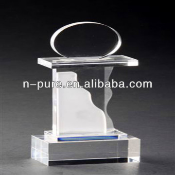 Transparent Crystal Trophy With Oval Top