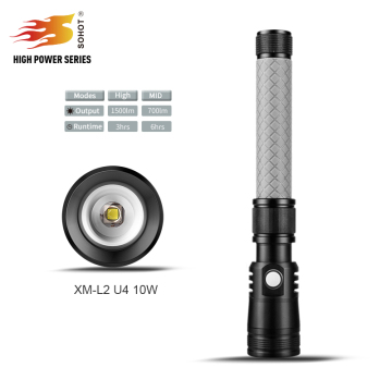 Portable USB recharge flashlight Zoom long distance LED rechargeable torches
