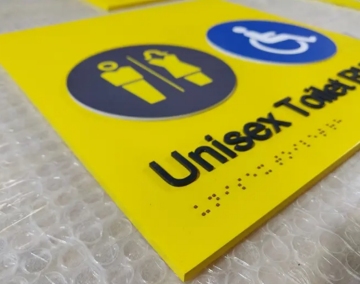 restroom bathroom toilet braille sign