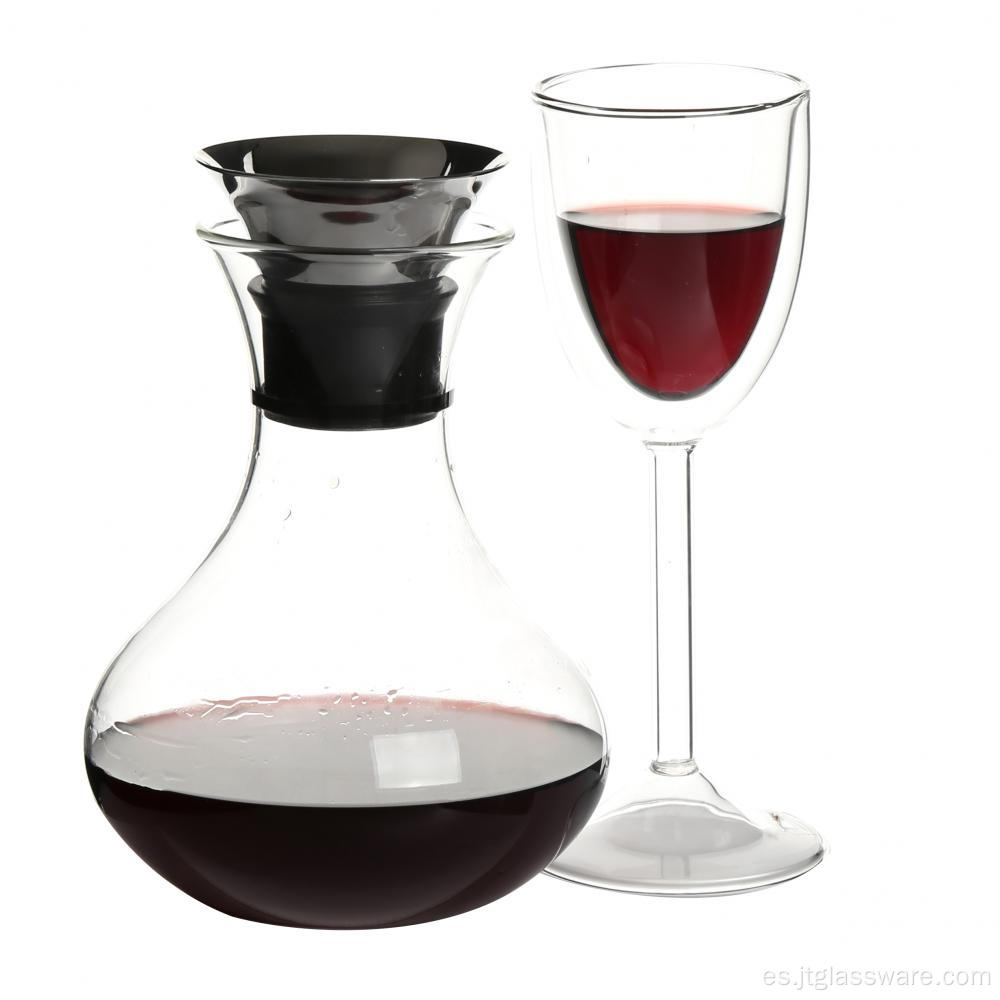 Jarra de vino de vidrio con jarra de agua de 34 oz