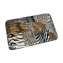 Microfiber Memory Foam Bath Mat & Bath Rug with Safari Design