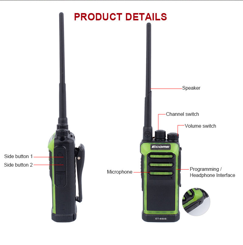 احترافي مفيد في uhf راديو 5 واط watt talkie مع طويل الحديث مسافة walkie talkie 5km