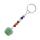 Green Aventurine 20MM Gemstone Apple Pendant Keychain with 7 Chakra Chain